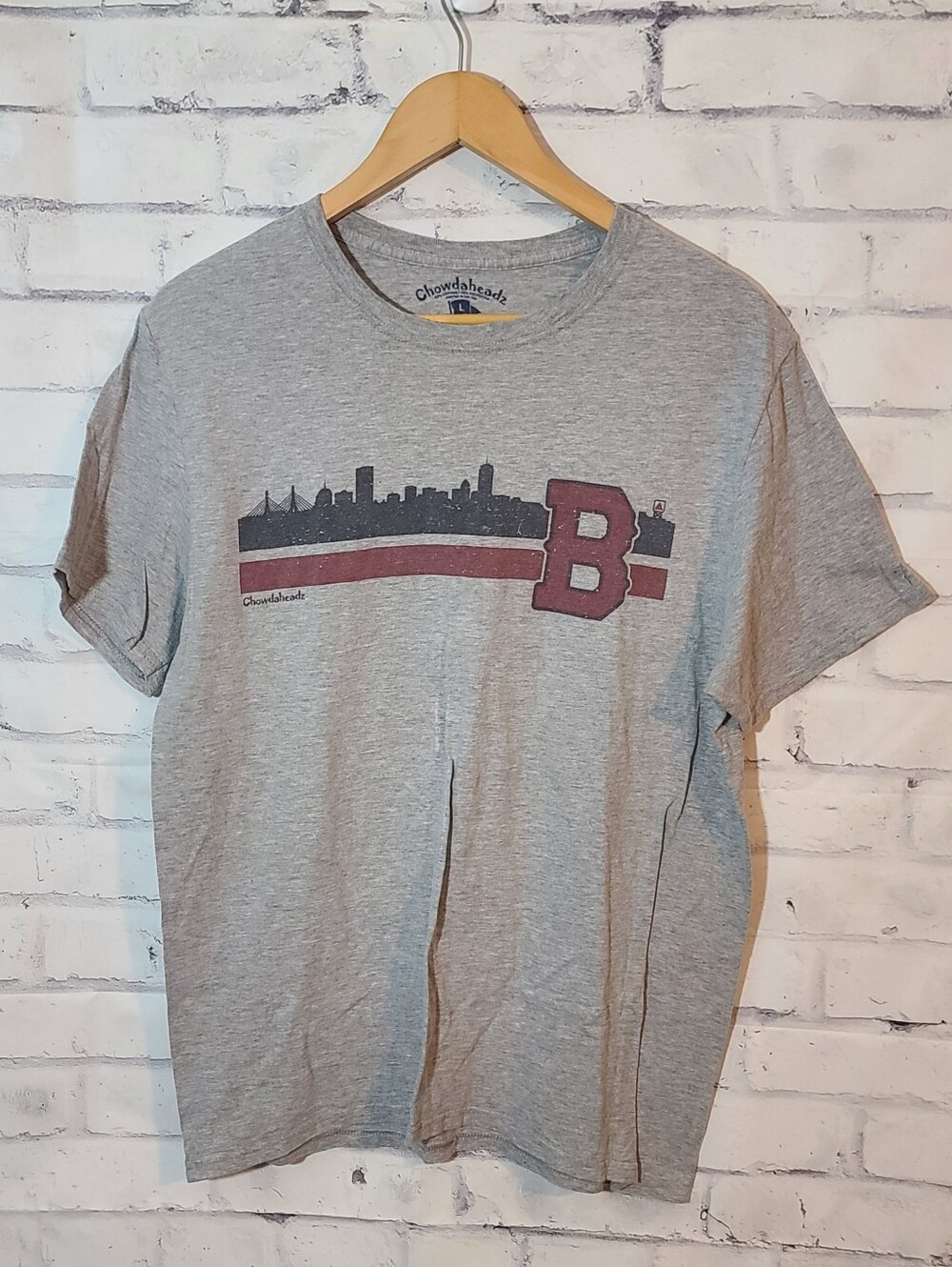 Chowdaheadz Boston Skyline Citgo B Large Tee Shirt